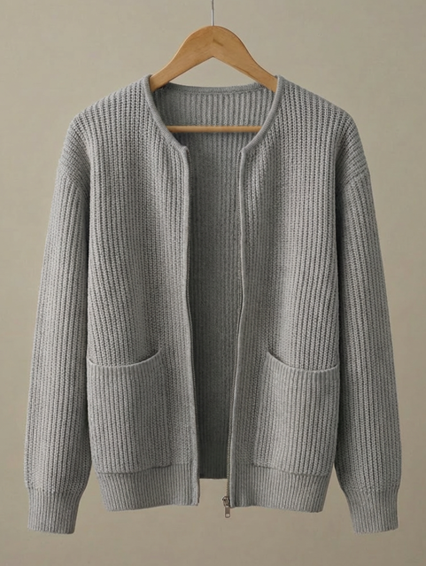 QuietFlex Knitted Cardigan Grey
