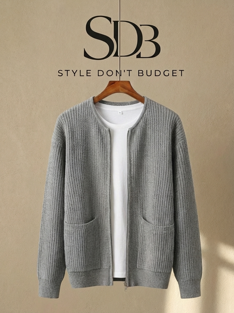 QuietFlex Knitted Cardigan Grey