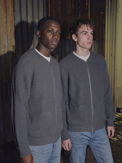 QuietFlex Knitted Cardigan Grey