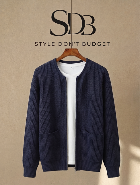 QuietFlex Knitted Cardigan Navy