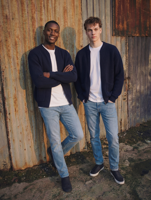 QuietFlex Knitted Cardigan Navy