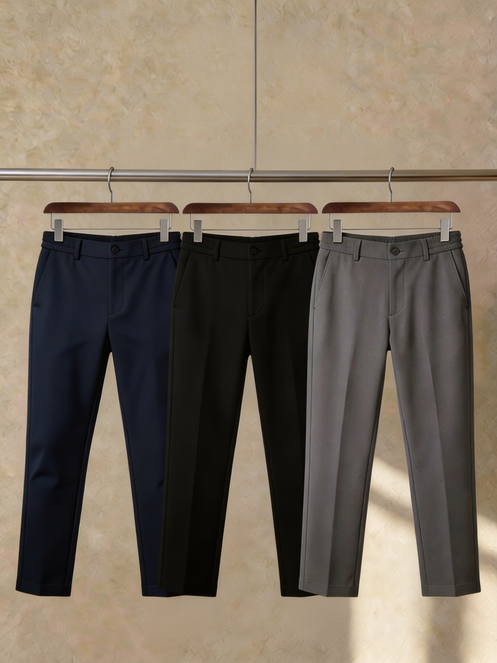 QuietFlex Suit Pants Slim Fit Black